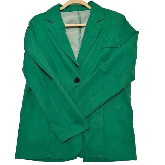 NWOT Shein Green Oversized Business Single Breasted Blazer Size Small - Picture 4 of 12